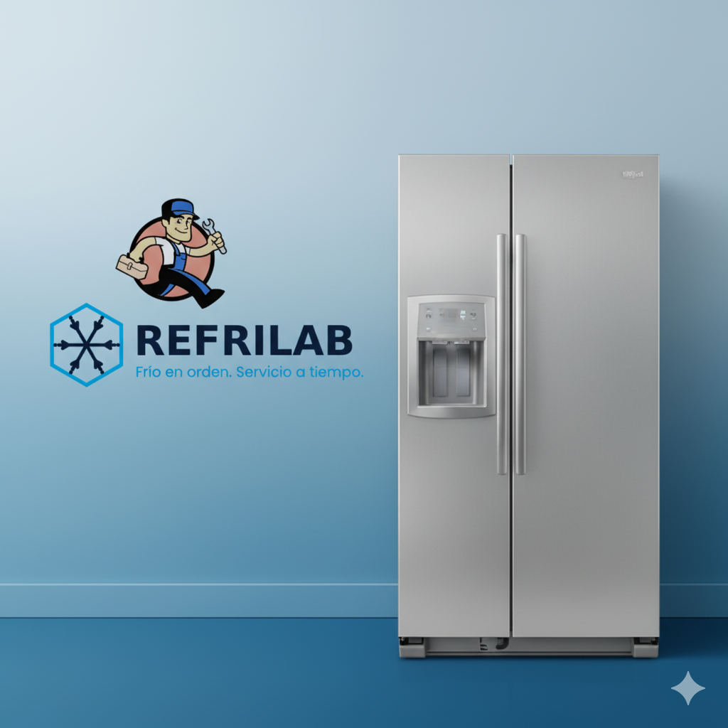 Técnico trabajando en refrigerador